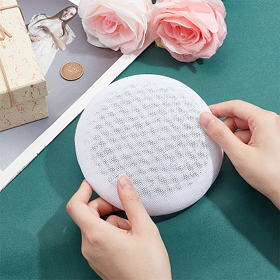 Linen Cloth Mini Hat Fascinator Base AJEW-WH0472-72B-1