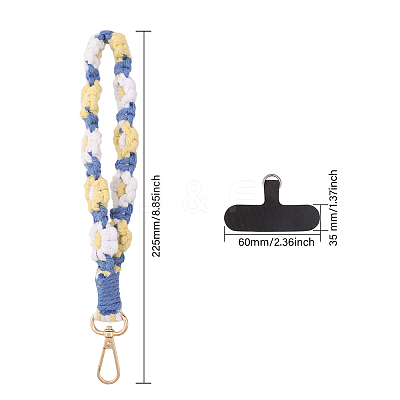 4Pcs Flower Wristlet Cotton Pendant Decorations DIY-GL0004-44-1