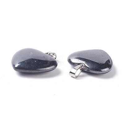 Synthetic Non-magnetic Hematite Pendants X-G-G956-B50-FF-1
