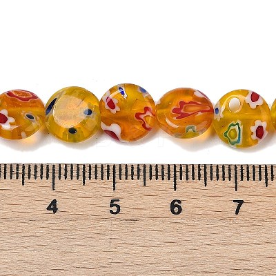 Handmade Millefiori Lampwork Beads Strands LAMP-G166-17B-06-1