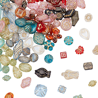 100Pcs 10 Colors Transparent Acrylic Beads TACR-PH0001-75-1