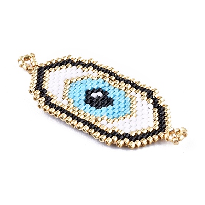 Handmade Seed Beads Links Connectors SEED-I012-02B-1