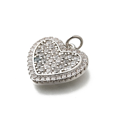 Brass Micro Pave Cubic Zirconia Pendants KK-P295-24P-1