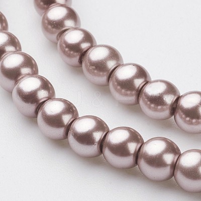 Glass Pearl Beads Strands X-HY-4D-B27-1