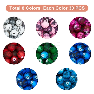 Baking Paint Glass Beads FGLA-PH0001-01-1