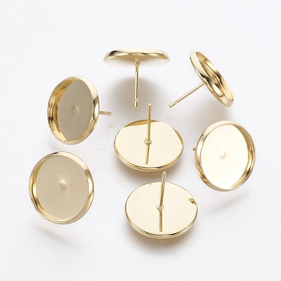 202 Stainless Steel Stud Earring Findings STAS-P221-08B-G-1