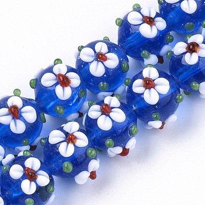 Handmade Lampwork Beads Strands LAMP-N021-001C-1