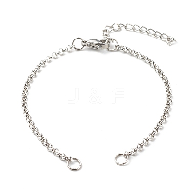 Tarnish Resistant 304 Stainless Steel Chain Bracelet Makings AJEW-JB00994-1