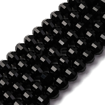 Natural Black Onyx Beads Strands G-P587-D15-03-1