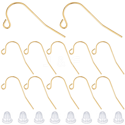 100Pcs 304 Stainless Steel Earring Hooks STAS-BBC0008-78A-1