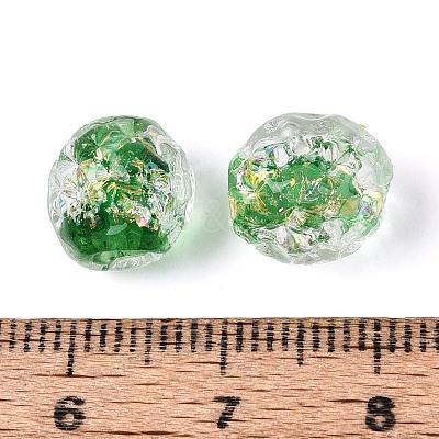 Handmade Foil Glass Beads Strands FOIL-N033-03B-1