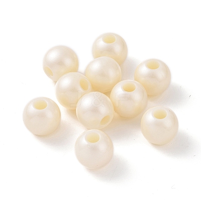 ABS Plastic Imitation Pearl European Beads KY-F019-06A-1