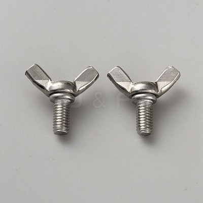 304 Stainless Steel Butterfly Wing Nut Screws DIY-WH0888-481A-P-1