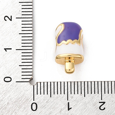 Brass Enamel European Beads KK-Q098-26G-A-1