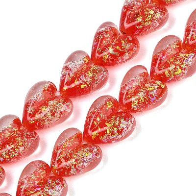 Handmade Foil Glass Beads DICH-C001-01G-1