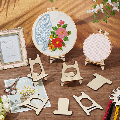 8 Sets 2 Styles Plwood Desktop Stands DIY-BC0015-16-1