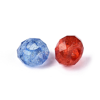 Transparent Acrylic European Beads OACR-Q200-16-1