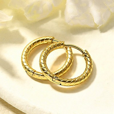 304 Stainless Steel Hoop Earrings for Women EJEW-M068-11B-G-1