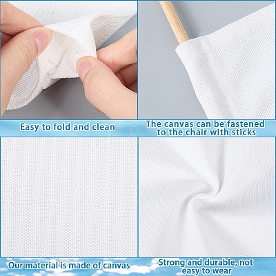 Cloth & Bamboo Sticks for Beach Chair Cloth Replacement Supplies AJEW-WH20018-05B-1-1