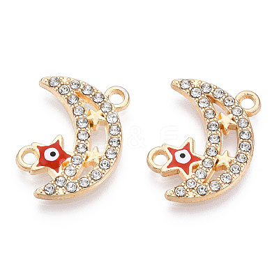 Moon Alloy Enamel Connector Charms LS-ENAM-T013-13KC-02-1