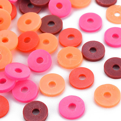 4 Colors Handmade Polymer Clay Beads CLAY-N011-032-21-1