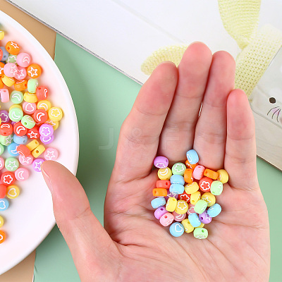 Opaque Acrylic Beads MACR-YW0001-18A-1