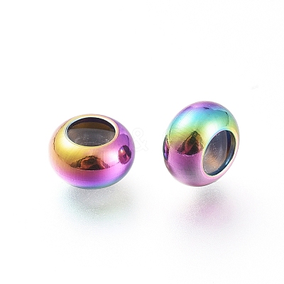 PVD Vacuum Plating 202 Stainless Steel Beads LS-STAS-F148-6mm-07M-1