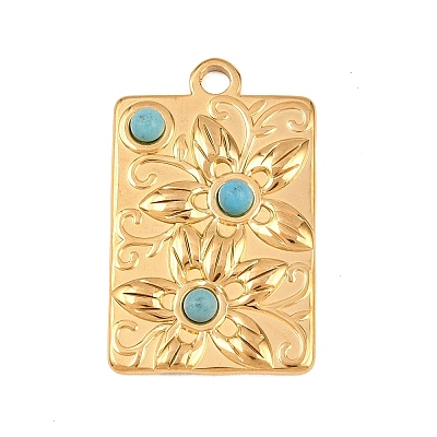 Synthetic Turquoise Pendants LS-STAS-H253-01B-G-1