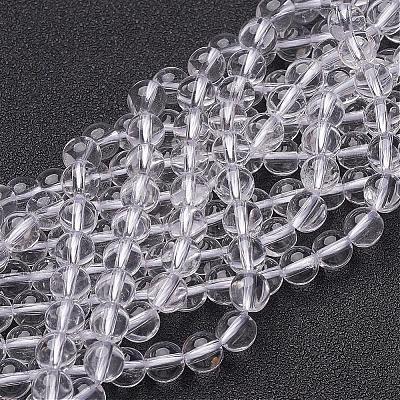 Natural Grade A Quartz Crystal Beads Strands GSR6mmA039-1
