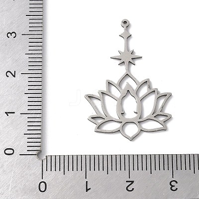 201 Stainless Steel Filigree Pendants STAS-K298-04P-1