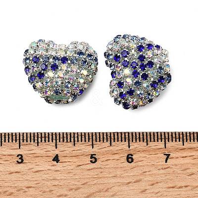 Sparkling Acrylic Heart Beads with Rhinestone Embellishment LS-OACR-NH0001-02A-04-1