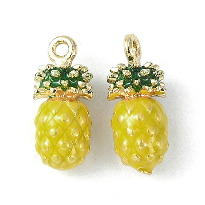 Brass Enamel Charms KK-G462-31LG-1