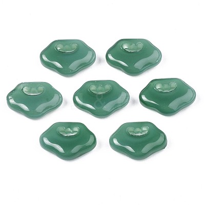 Imitation Jade Glass Pendants GLAA-S054-33-A02-1