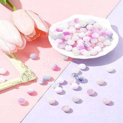 200Pcs 10 Styles Imitation Pearl & Opaque Acrylic Berry Beads OACR-FS0001-96B-1