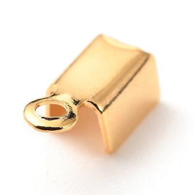 Brass Folding Crimp Ends X-KK-F824-111G-1