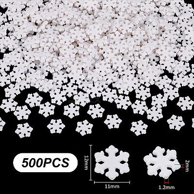 500Pcs Opaque Acrylic Beads MACR-UN0001-10-1