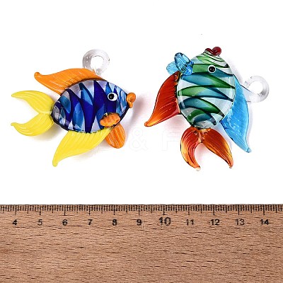 Handmade Lampwork Pendants LA-N048-07-1