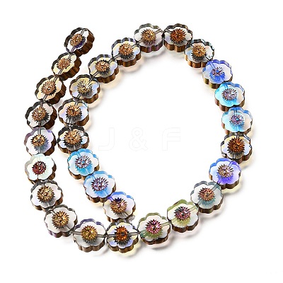 Electroplated Transparent Glass Beads Strands GL-CBA98F0-05D-1