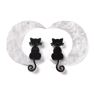 Halloween Printed Acrylic Pendants MACR-M021-01-1-1
