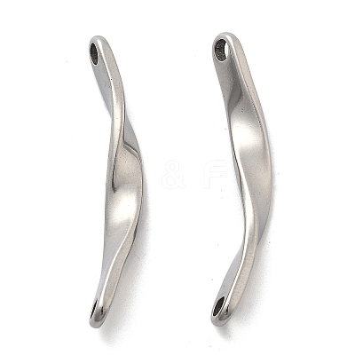 Anti-Tarnish 202 Stainless Steel Connector Charms STAS-R138-01P-1