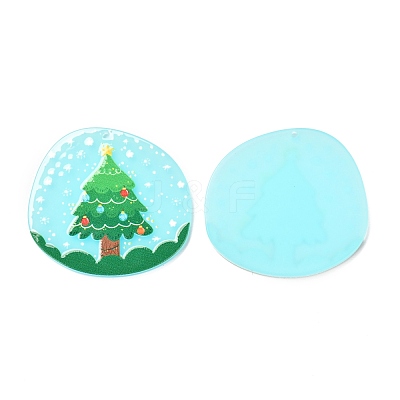 Christmas Theme 3D Printed Resin Pendants RESI-I036-03D-1