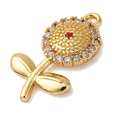 Brass Micro Pave Cubic Zirconia Pendants KK-I276-04G-05-1