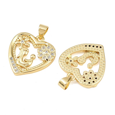 Mother's Day Brass Cubic Zirconia Pendants KK-L251-07G-06-1