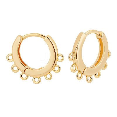 Brass Huggie Hoop Earring Findings KK-BC0006-25G-NF-1