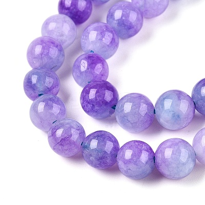 Dyed Natural White Jade Beads Strands G-T138-6mm-210-5-1