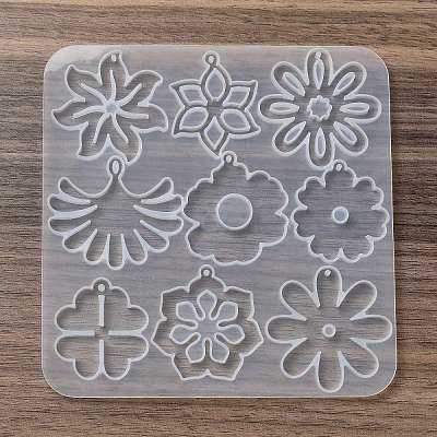 Flower DIY Pendant Silicone Molds DIY-G100-01B-1