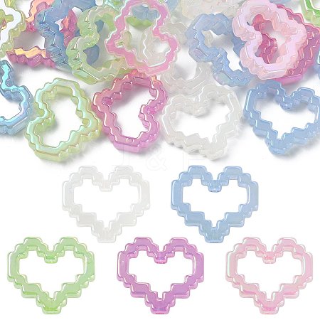30Pcs UV Plating Acrylic Beads MACR-FS0002-43-1