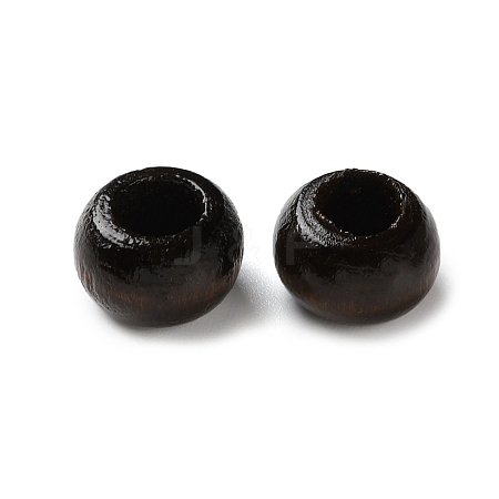 Spray Painted Wooden European Beads WOOD-A029-06B-1