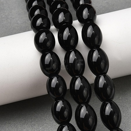 Natural Black Onyx Beads Strands G-F801-F02-03-1