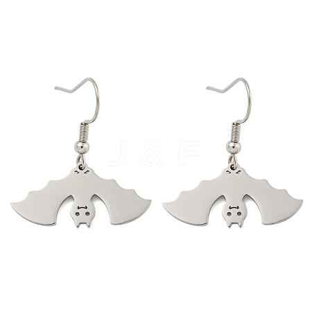 Non-Tarnish Halloween Theme 304 Stainless Steel Dangle Earrings for Women EJEW-F338-05P-1